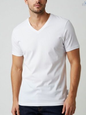 White V Neck T-Shirt