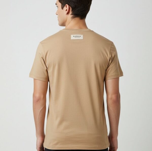 Cafe Tan Round Neck T-Shirt
