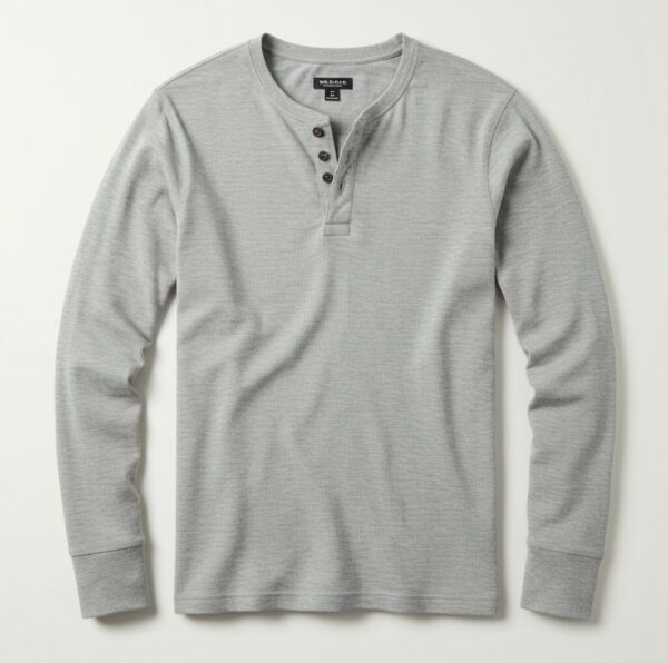 Light Grey Henley Thermal
