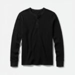 Black Henley Thermal