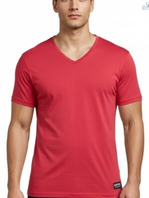 Red V Neck T-shirt