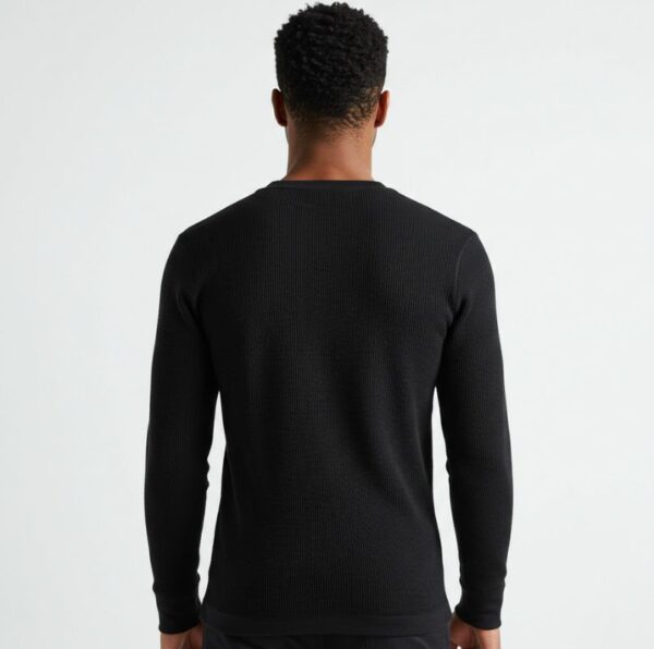 Black Henley Thermal