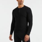 Black Henley Thermal