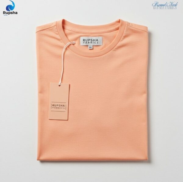 Peach Round Neck T-Shirt