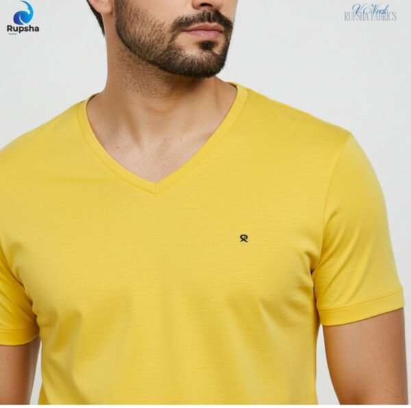 Yellow V Neck T-shirt