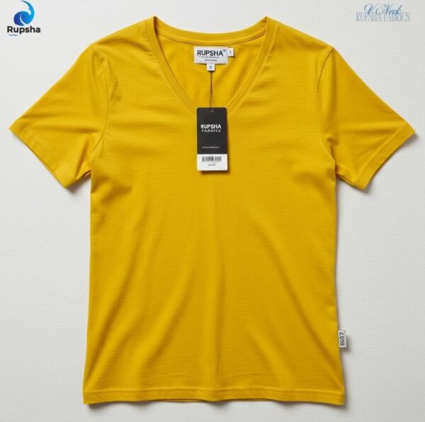 Yellow V Neck T-shirt