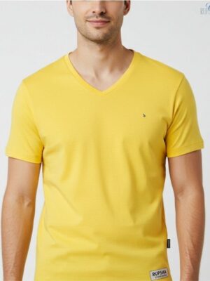 Yellow V Neck T-shirt
