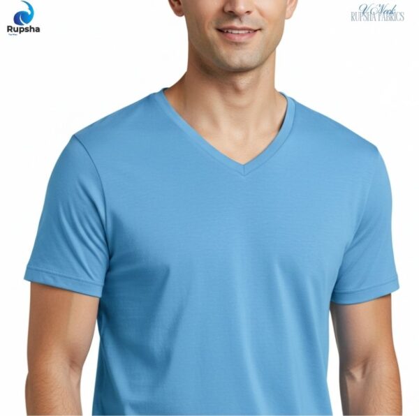 Sky Blue V Neck T-shirt