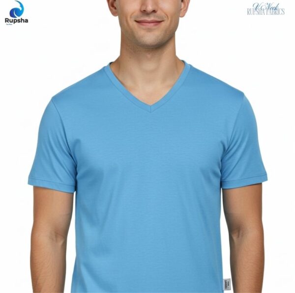 Sky Blue V Neck T-shirt