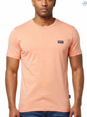 Peach Round Neck T-Shirt
