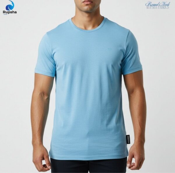 Sky Blue Round Neck T-Shirt