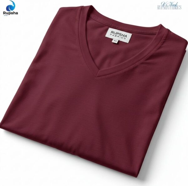 Maroon V Neck T-shirt