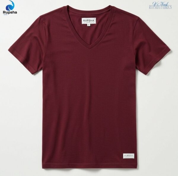 Maroon V Neck T-shirt