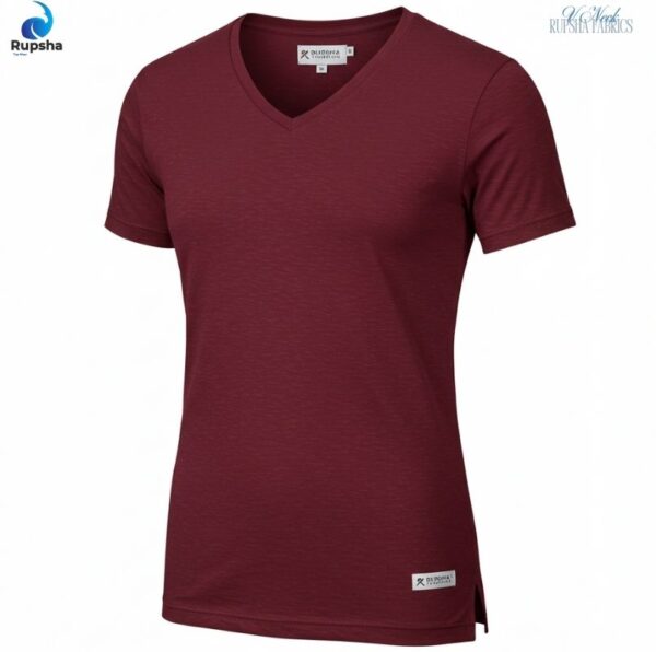 Maroon V Neck T-shirt