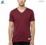 Maroon V Neck T-shirt