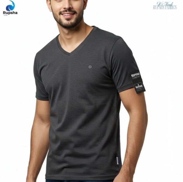 Dark Grey V Neck T-shirt
