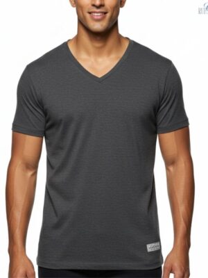 Dark Grey V Neck T-shirt