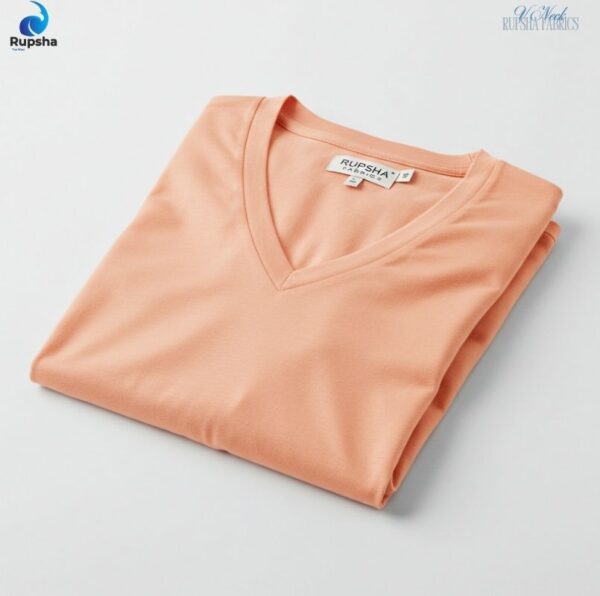 Peach V Neck T-shirt