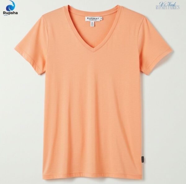 Peach V Neck T-shirt