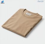 Cafe Tan Round Neck T-Shirt