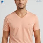 Peach V Neck T-shirt