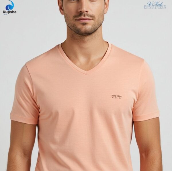 Peach V Neck T-shirt