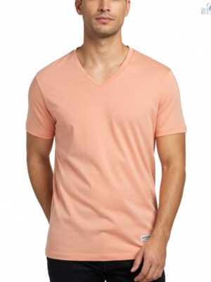 Peach V Neck T-shirt