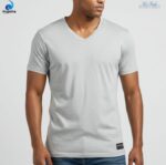 Light Grey V Neck T-shirt