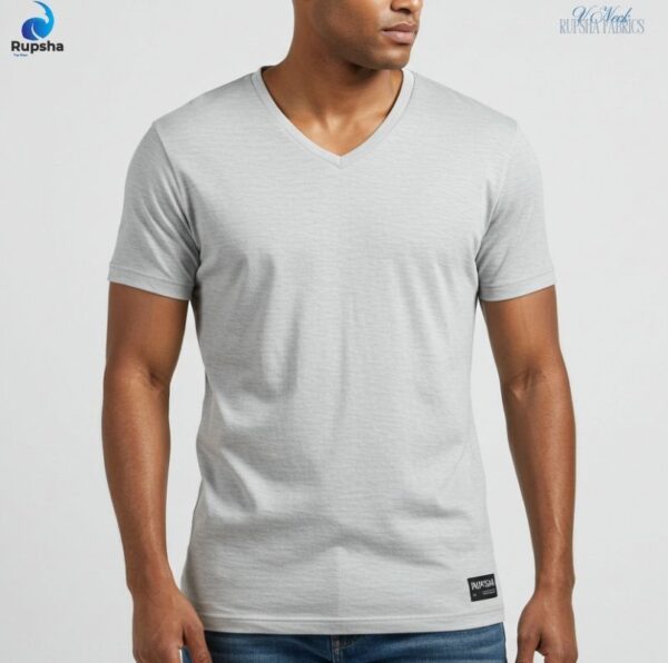 Light Grey V Neck T-shirt