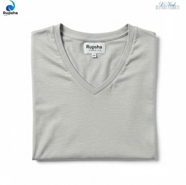 Light Grey V Neck T-shirt