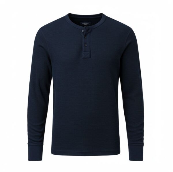Navy Blue Henley Thermal