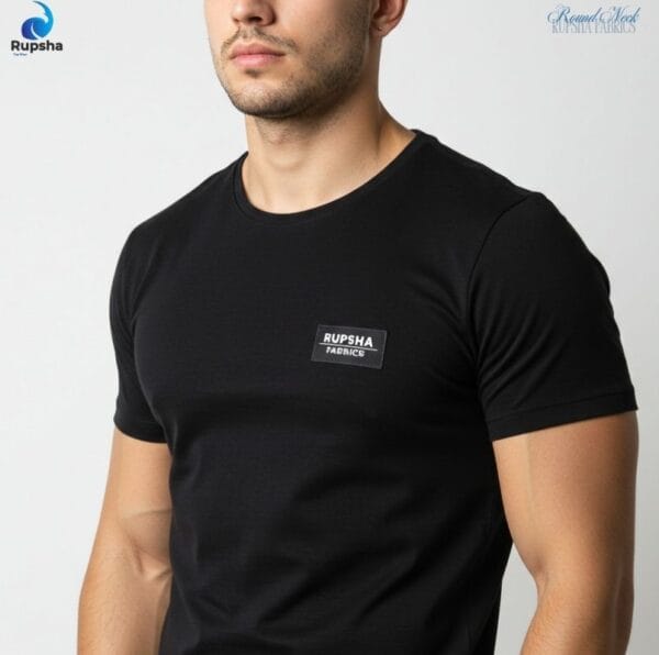 Black Round Neck T-Shirt