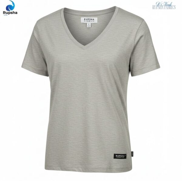 Light Grey V Neck T-shirt