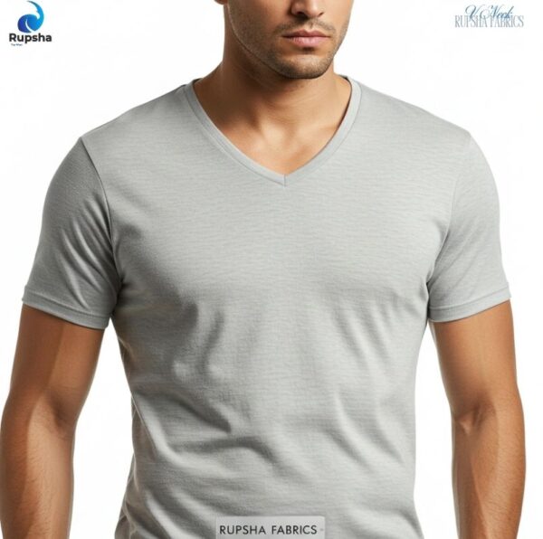 Light Grey V Neck T-shirt
