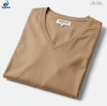 Cafe Tan V Neck T-shirt
