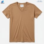 Cafe Tan V Neck T-shirt