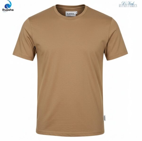 Cafe Tan V Neck T-shirt