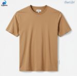 Cafe Tan Round Neck T-Shirt