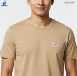 Cafe Tan Round Neck T-Shirt