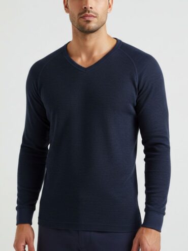 _thermal henley and v Neck man (1)