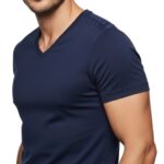 Navy Blue V Neck T-shirt