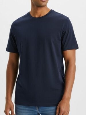 Navy Blue Round Neck T-Shirt